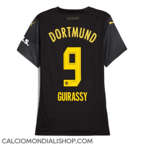 Maglie da calcio Borussia Dortmund Serhou Guirassy #9 Seconda Maglia Femminile 2024-25 Manica Corta